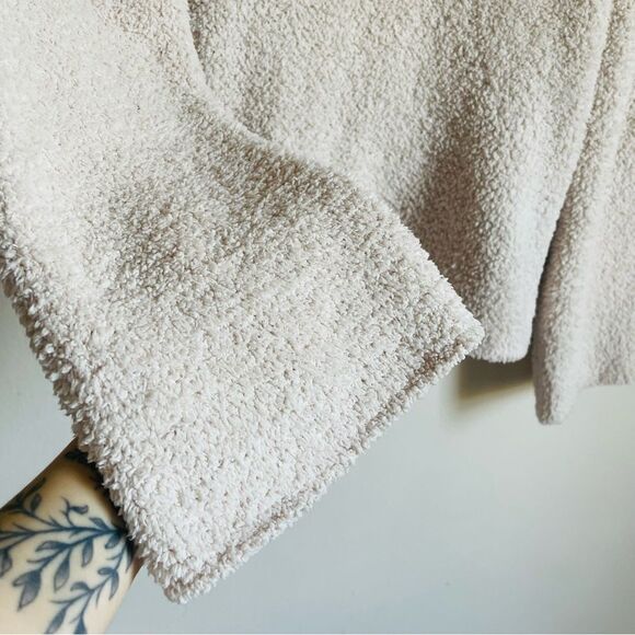 LUCA + GRAE Beige Sherpa Wide Sleeve Turtleneck Sweater M/L - Picture 2 of 8